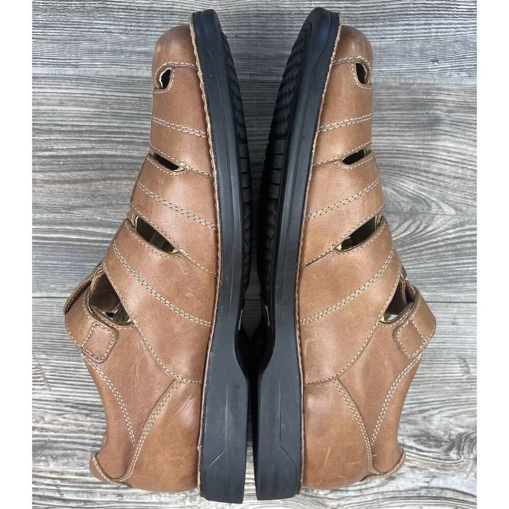 Johnston & Murphy Fisherman‎ Sheepskin Leather Sandals Tan Gladiator Men's 9M